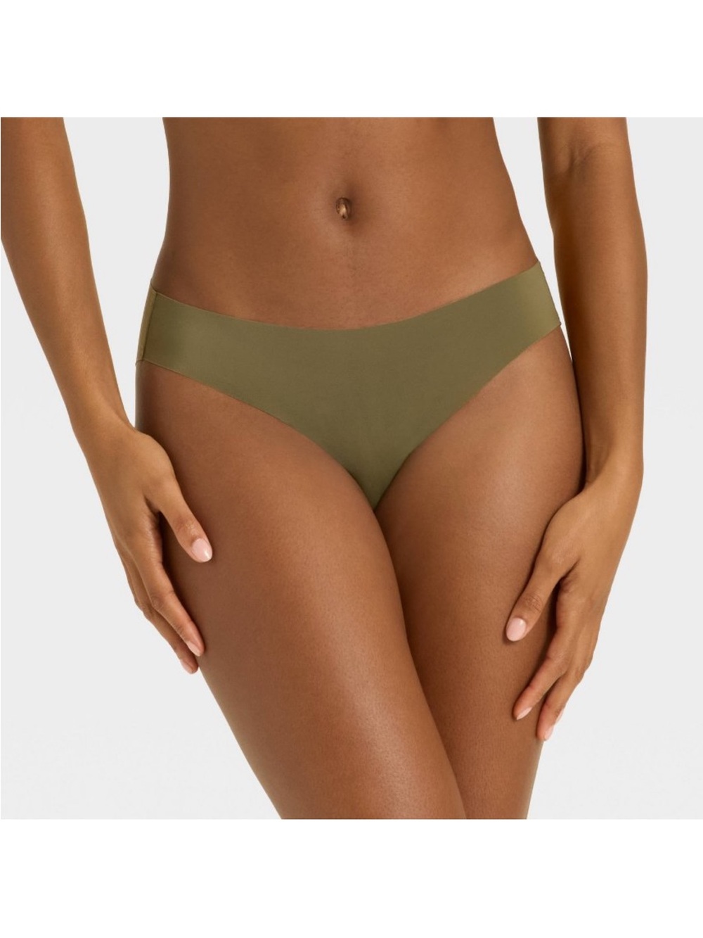 Women's Invisible Edge Bikini Underwear - Auden™ Moss Green L